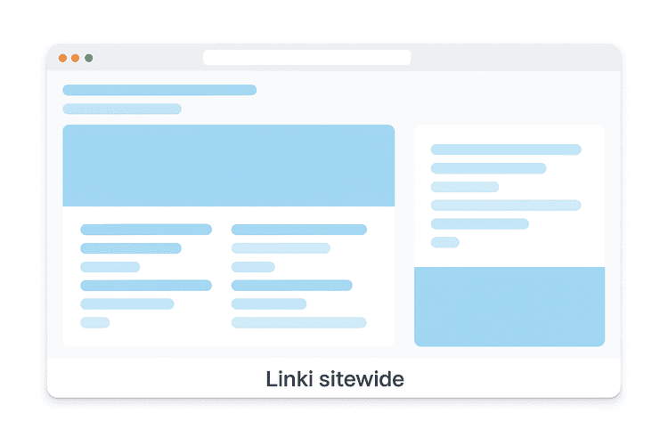 Linki sitewide w menu lub stopce